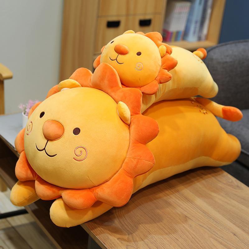 1pc 35/50cm Lovely Smile Lion Plush Toys Cartoon Sunshine Lion King Pillow Stuffed Soft Animal Cushion for Children Girls Gifts