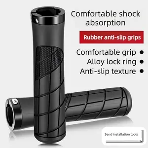 Mountain bike handlebar cover - Locks the bicycle handlebar on one side. Handlebar cover made of rubber. Universal grip accessory Outdoor Cycling Accessories Handlebar Mtb Bike Accessories
