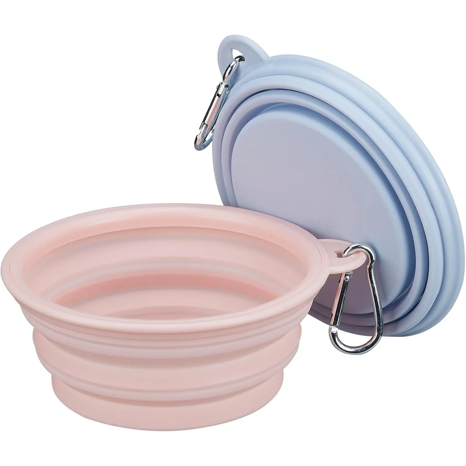2 count Portable  Bowl,12OZ  Collapsible  Water Bowl | Leak-Proof  Bowl with Hook for Small Medium   Travel,Foldable  Dish, Feeder Outdoor&Indoor Daily Use