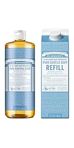 Pure-Castile Liquid Soap- Made with Regenerative Organic Certified Oils- 18-in-1 Uses for Face, Body, Hand, Hair, Laundry & More- Vegan, Non-GMO- Body Wash- Peppermint,32oz Pure-Castile Liquid Soap- Made with Regenerative Organic Certified Oils- 18-in-1 Uses for Face, Body, Hand, Hair, Laundry & More- Vegan, Non-GMO- Body Wash- Peppermint,32oz