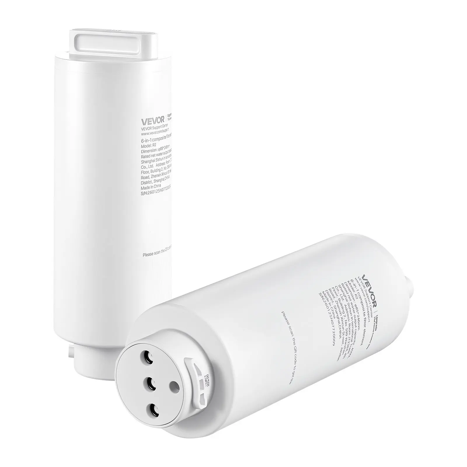 VEVOR 6-Stage RO Composite Filter - Reverse Osmosis Water Filter Cartridge Replacement, Blocks Impurities Adsorbs Odors, Compatible with VEVOR X811B Ice Maker Water Dispenser