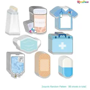 8 Packs Pattern Sticky Notes Set, Total 240 Sheets Cute Self-Adhesive Memo Pads, Multipurpose Decorative Sticky Notes, Practical Stationery Supplies for Home, School and Office Daily Use