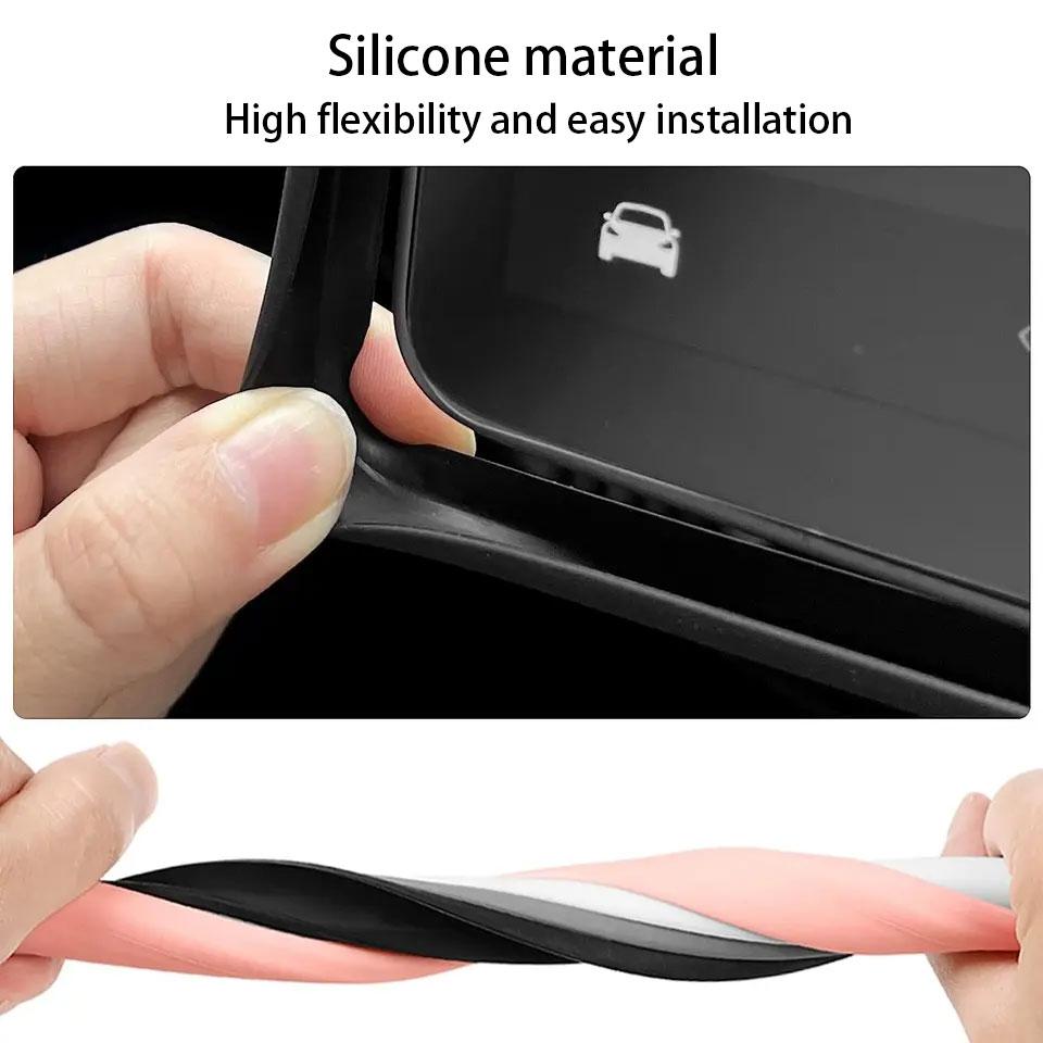 For Tesla Model 3 Y Highland Screen Protector Silicone Frame Display Edge Body Cover Central Control Car Accessories