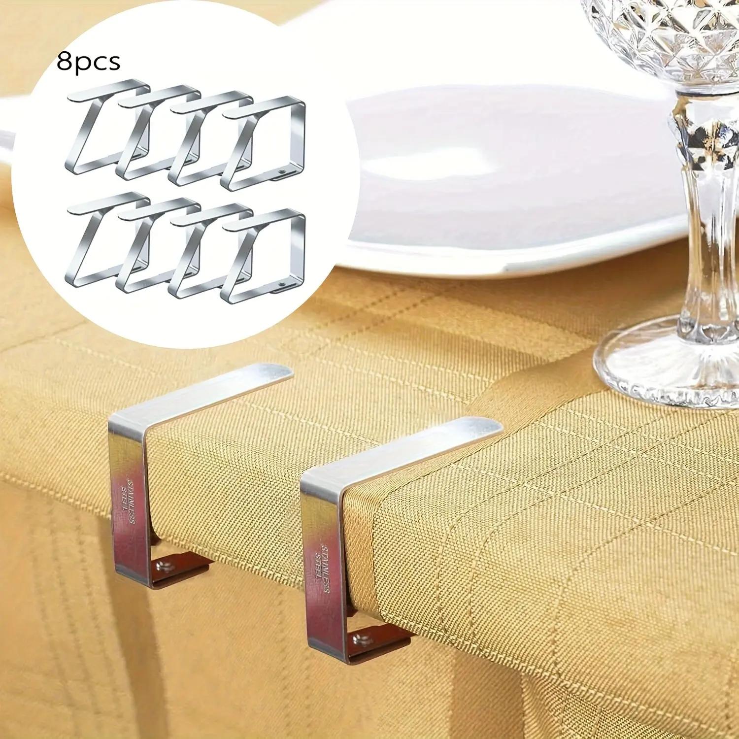 Tablecloth Clips for Foldable Tables, Home Wedding Party Use, Durable Table Cover Holders, Easy Setup and Removal, Perfect for Events