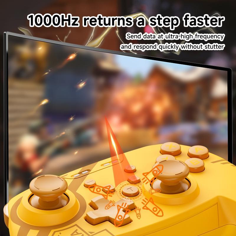 Wireless Controller, 2.4G Wireless BT Connection Gamepad, Large Capacity Battery Game Controller for Switch Lite/OLED/NS/PC/Phone/Tablet