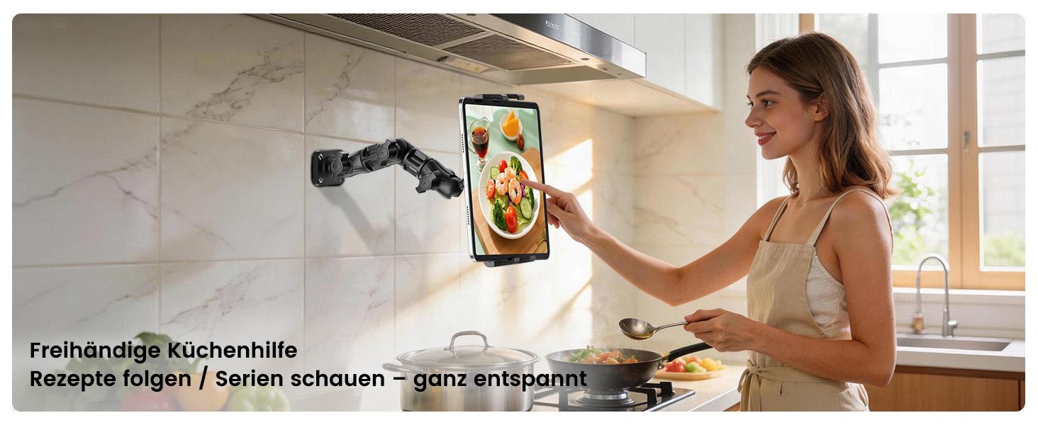 OHLPRO Tablet Holder Car Tablet Holder Truck 360 °     Rotation Adjustable Composite Arm Drill Base + Metal Clamp iPad Car Mount for 5-13 Inch Tablet Smartphone Dashboard Holder