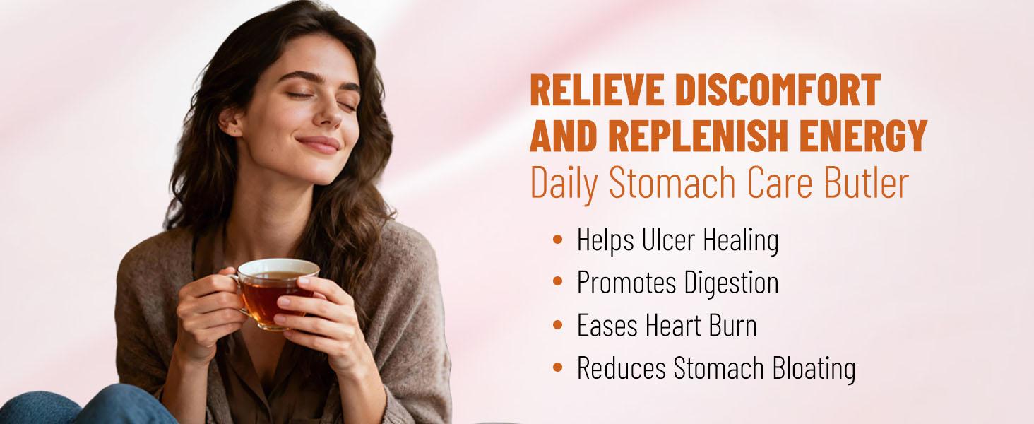 Wins Town Ulcer Healing Tea, Relief Gastritis and Stomachache, Support Daily Stomach Nourishing, 30 Tea Bags