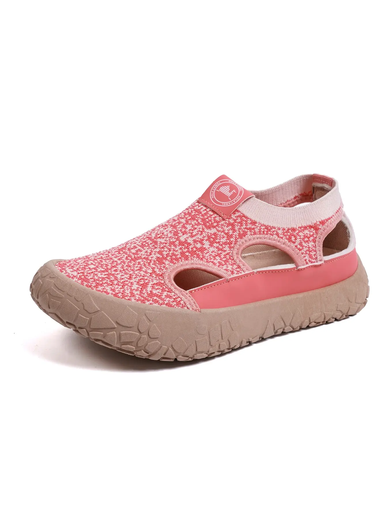 Women's Hollow Out Spot Slip-On Flat Shoes, Breathable Thick Sole Rubber Shoes, Durable Anti-Slip Casual Shoes for Daily Wear