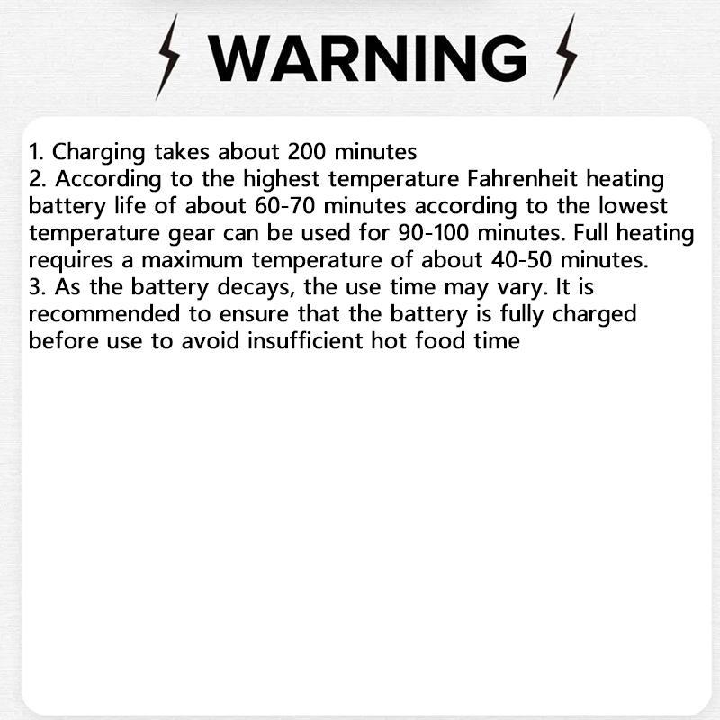 Self-Heating Lunch Box, Rechargeable Portable Food Heater, Cordless Heated Lunchbox, Easy & Convenient for Meal Prep, Thermal Lunch Boxes Ideal for Office, Travel, Car, Picnic & Outdoor Use #GLOBAL PICKS