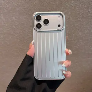 New Simple Solid Color Aluminum Phone Case Cover, Metal Hard Shell Anti-Drop, Waterproof and Dirt-Resistant, iPhone 17 16 15 14 13 12 11 Pro Max