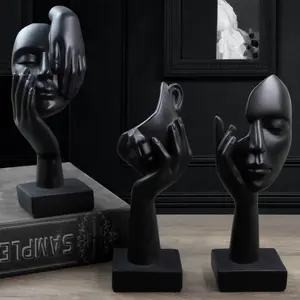 3 Pcs Thinker Statue, Modern Home Resin Sculptures, Collectible Figurines, Desktop Decor, Prosfallt Brand