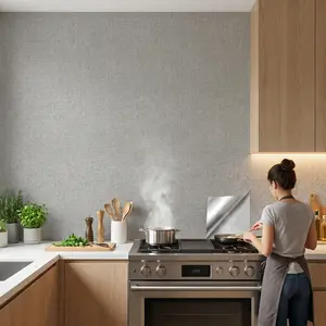Upgrade Thick 3D Linen Texture Self-Adhesive Wall Stickers, High Elasticity, Soundproofing, Easy Cut & Paste, Ideal for Bedroom, Study, Living Room
