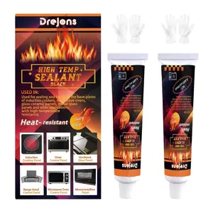 High-Temperature Silicone Sealer for Cooktops, Appliance Glass & Microcrystalline Panels - 20ml*2 Pack