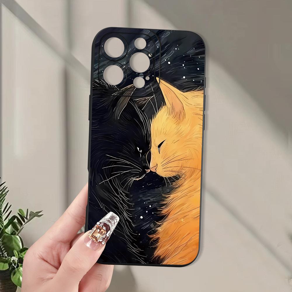 A Popular Creative Cat-Pattern Phone Case, Compatible with Iphone 16/15/14/13/12/11/XS/XR/X/7/8 Plus/Pro/Max/Mini - A Stylish Design Suitable for Everyone, Perfect As a Gift for Friends, Family, Boyfriends, Or Girlfriends.