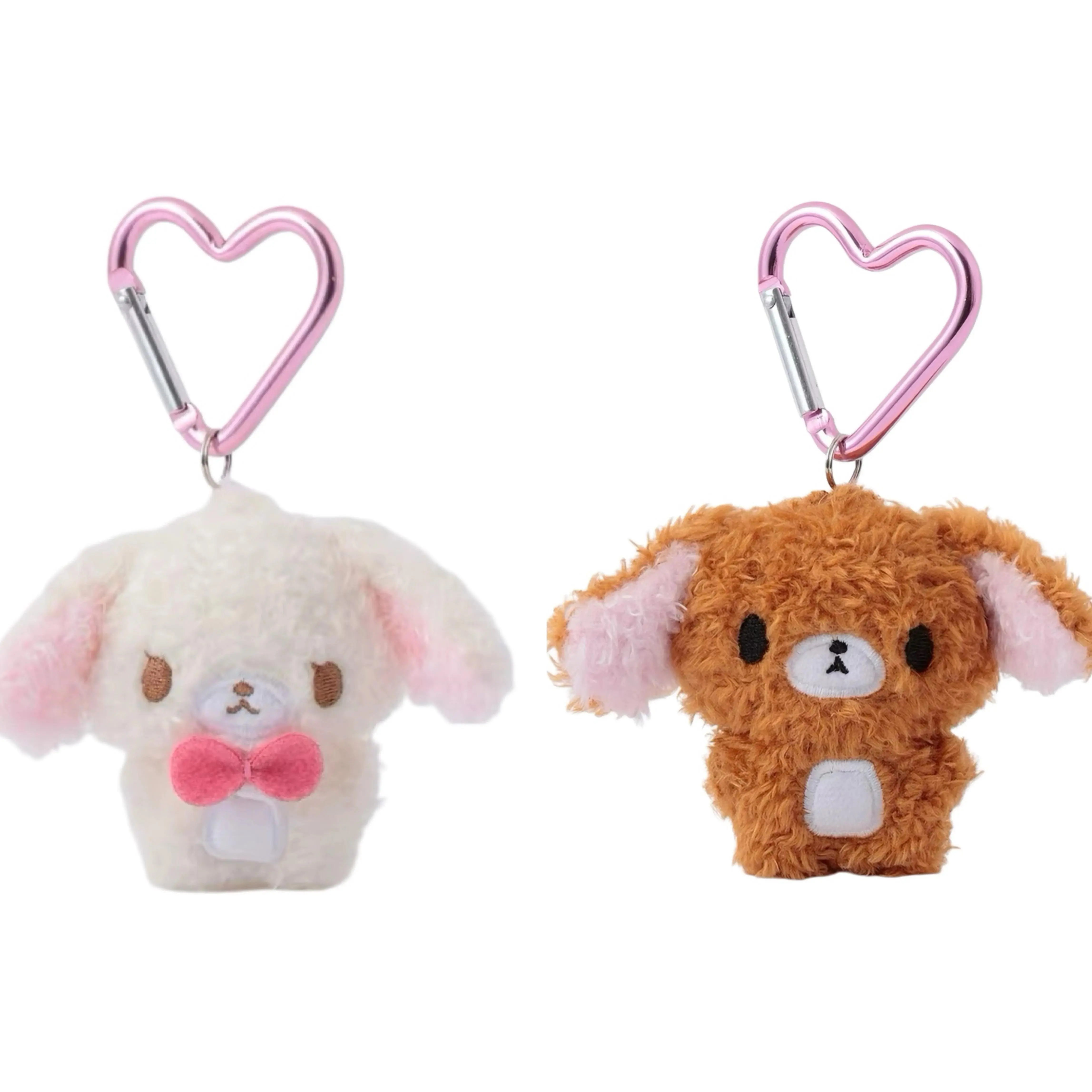 6CM Sugarbunnies Curly Plush Keychain Shirousa Kurousa Caramel Chef Bunny Doll Bag Hanging Ornament Stuffed Toy Couple Gift