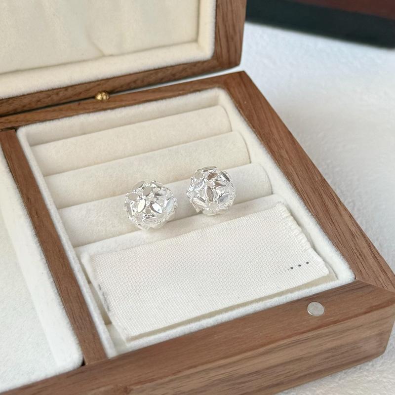 Gold Plated Round Nugget Earrings