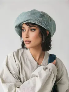 Vintage Boho Beret Hat with Pocket Design, Multi-Functional Adjustable Outdoor Cap for Women, Casual Summer Hat, Perfect for Daily Wear, Shopping, and Street Style