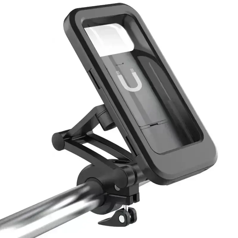 360° Rotating Waterproof Motorcycle Phone Mount, Large Smartphone/Cellphone Holder Stand Suitable for Bicycles and GPS Navigation Devices, Motorcycle Accessories
