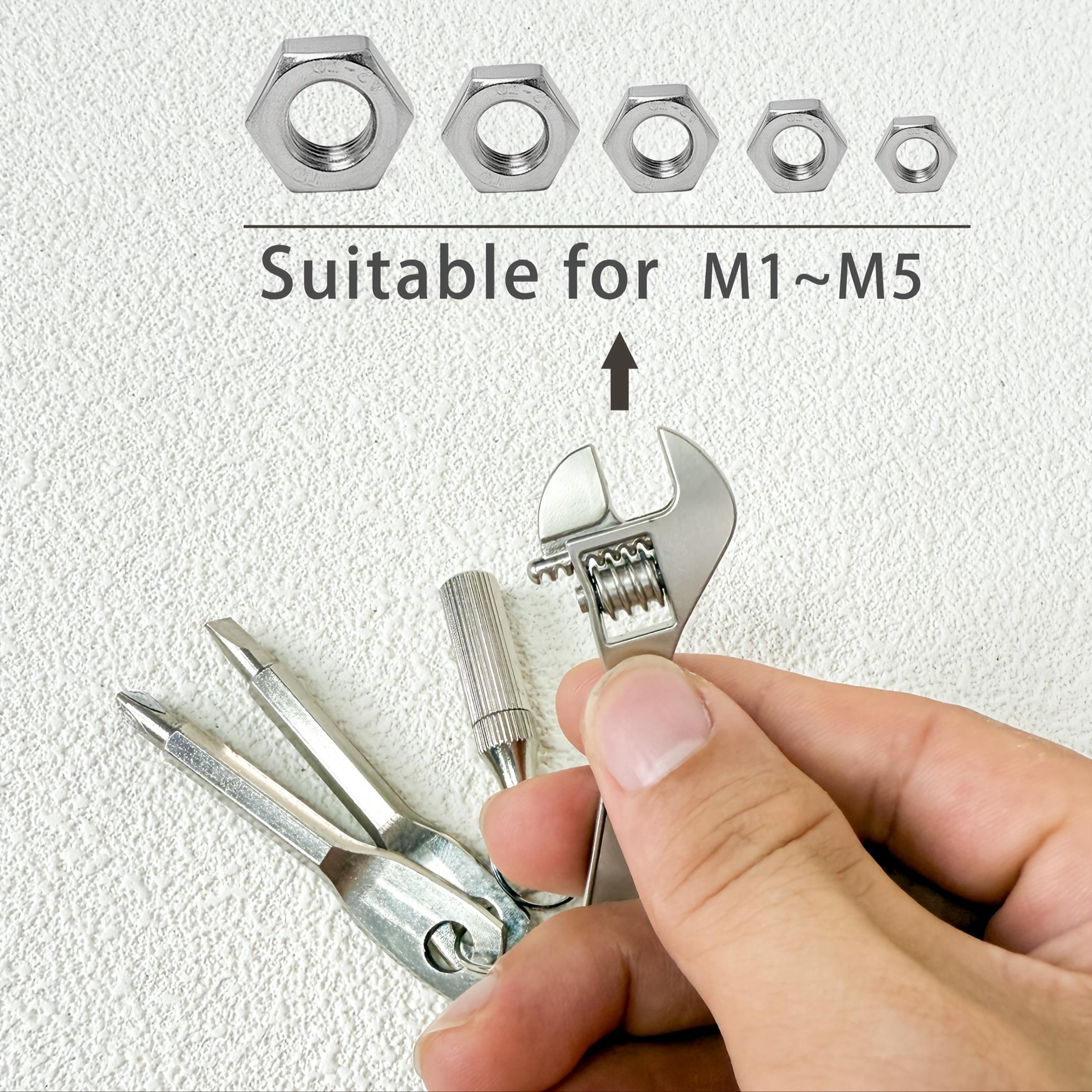 4-in-1 Pocket Mini Tool - - EDC Portable Mini Tools Multitool Set: Copper Pocket, Letter Opener, Mini Screwdriver, and Keychain Wrench - Outdoor Camping & Bicycle/Motorcycle Repair Kit for Home Maintenance