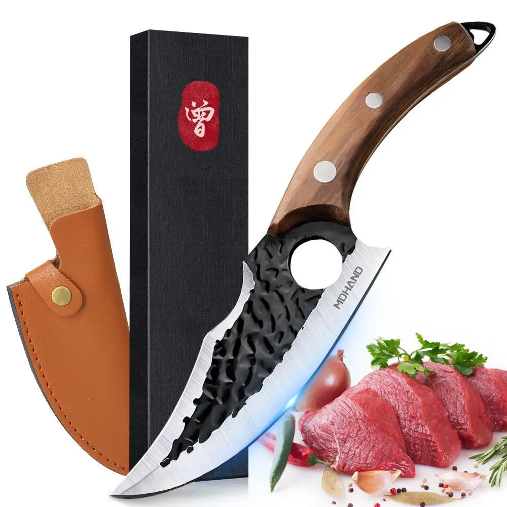 Kitchen Chef Knife, Viking Knife for Meat Cutting, Forged Japanese Style Knife for Cooking - High Carbon and Full Tang - Must Have Knife for Kitchen and Gift#DealsForYouDays