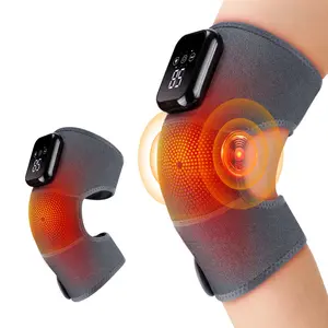 Cordless Knee Heating Massager, 3 Vibration Modes, 3 Heat Settings, 15-Minute Smart Timer, Comfortable Knee Support Device, USB Rechargeable Massagers