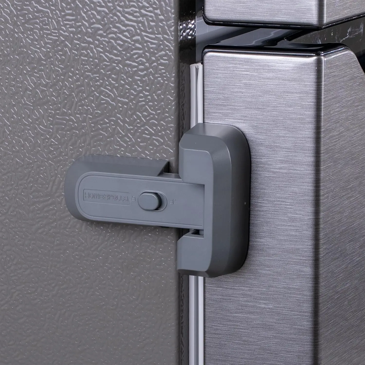 2-Pack Child Fridge Lock with - No Required - Refrigerator Lock for Kids - Freezer Latch to Keep Door Closed - for Toddlers, Cats, & Dogs.
