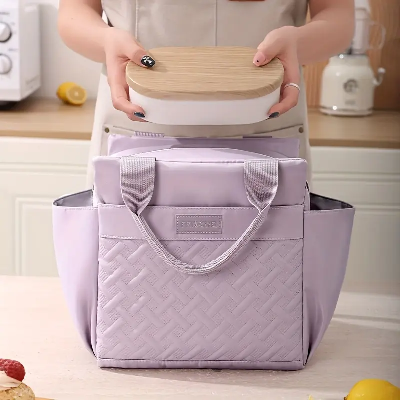 Multi Functional Kitchen Insulated Lunch Bag, Reusable Thick Aluminum Foil Insulated Lunch Box Bag, Durable Lunch Bags, Leak Proof Portable Food Refrigeration Storage Bag, Suitable For Daily Kitchen, Travel Picnic