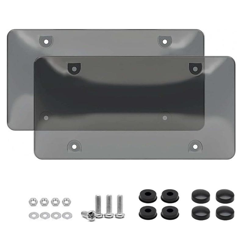 License Plate Frame, 2 Counts Car License Plate Protector with Screw Kit, Universal Car Exterior Accessories for American Standard Cars
