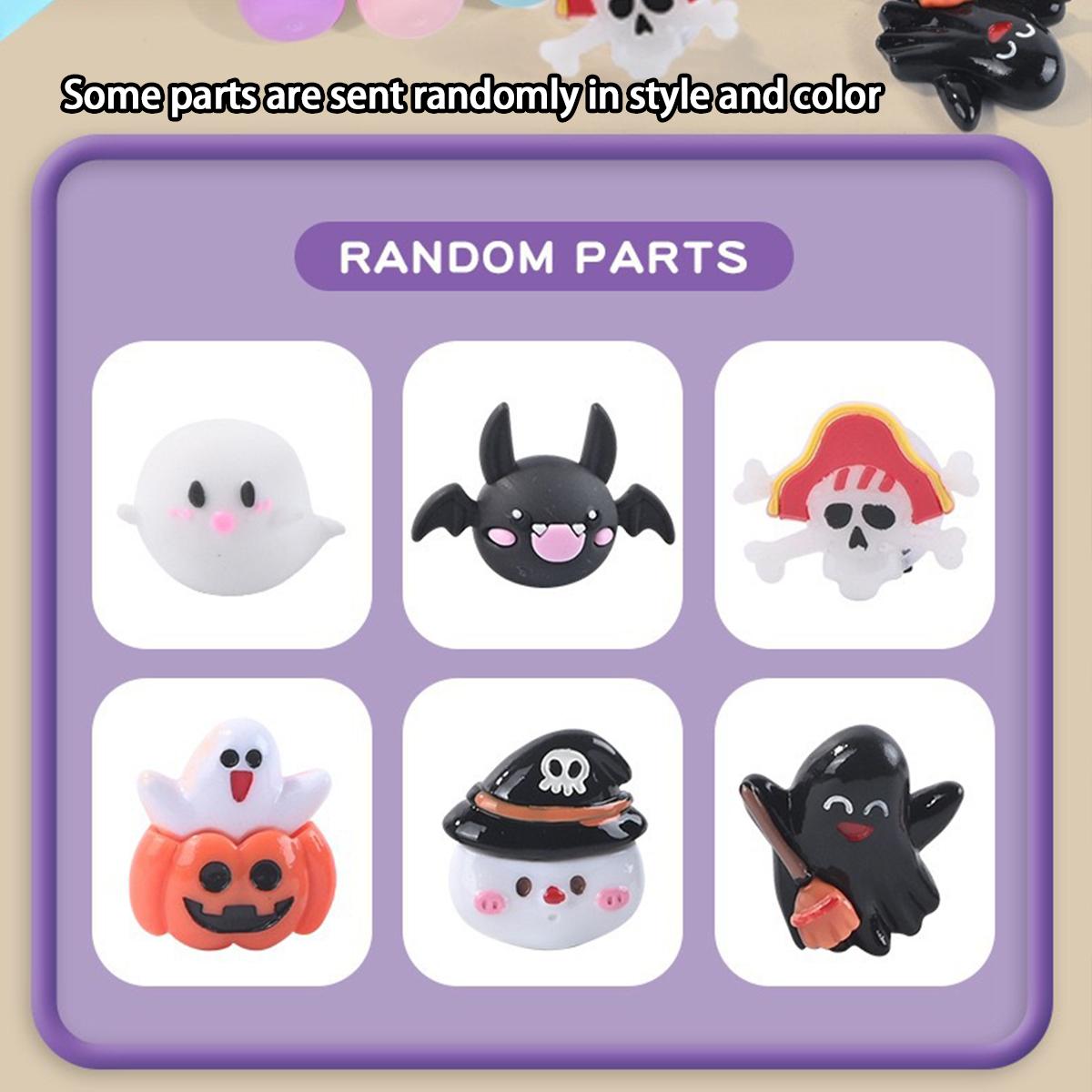 Halloween Mini Capsule Toy Machine with 6 Random Surprise Eggs, Fun Gifts for Kids Aged 3 and Up, Perfect Halloween Party Decoration