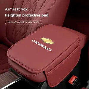 Car Armrest Mats Arm Rest Cushion Interior Accessories For Chevrolet Camaro Equinox Traverse Montana Silverado TrailBlazer Suburban Malibu Z71 Colorado Cruze Trax Bolt Spark Captiva SS Impala Cobalt Spin