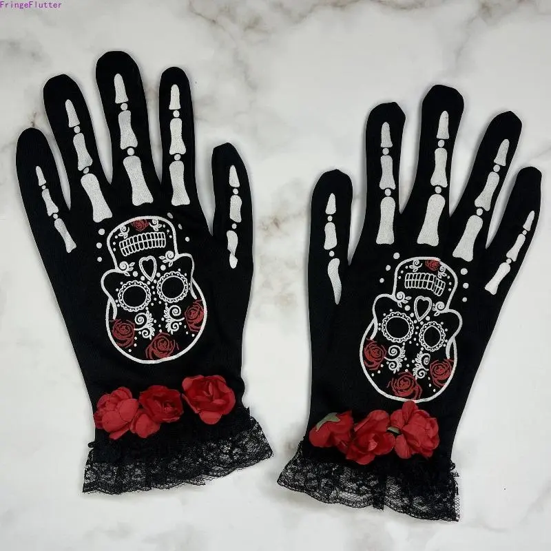 Lace Halloween Gloves – Great for Stage Performances & Masquerade Balls
