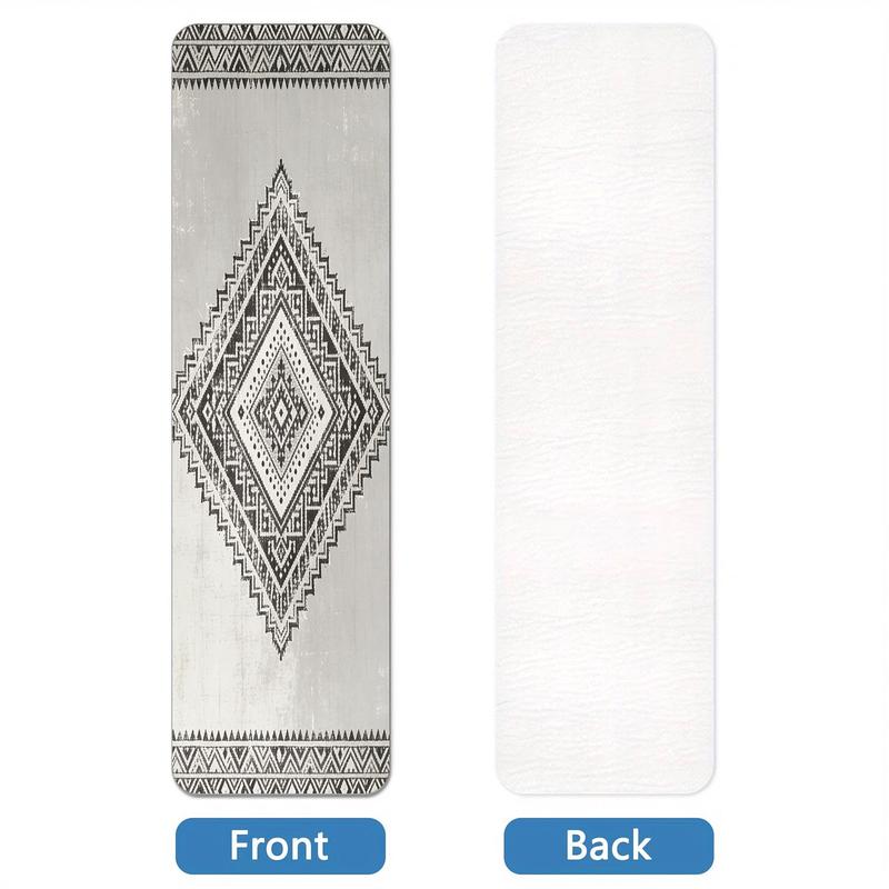 Style Geometric Diamond Print Stair Mats, Reusable Washable Home Decor, Simple Color Block Fashion, Suitable for Hallway Stairs Hotel