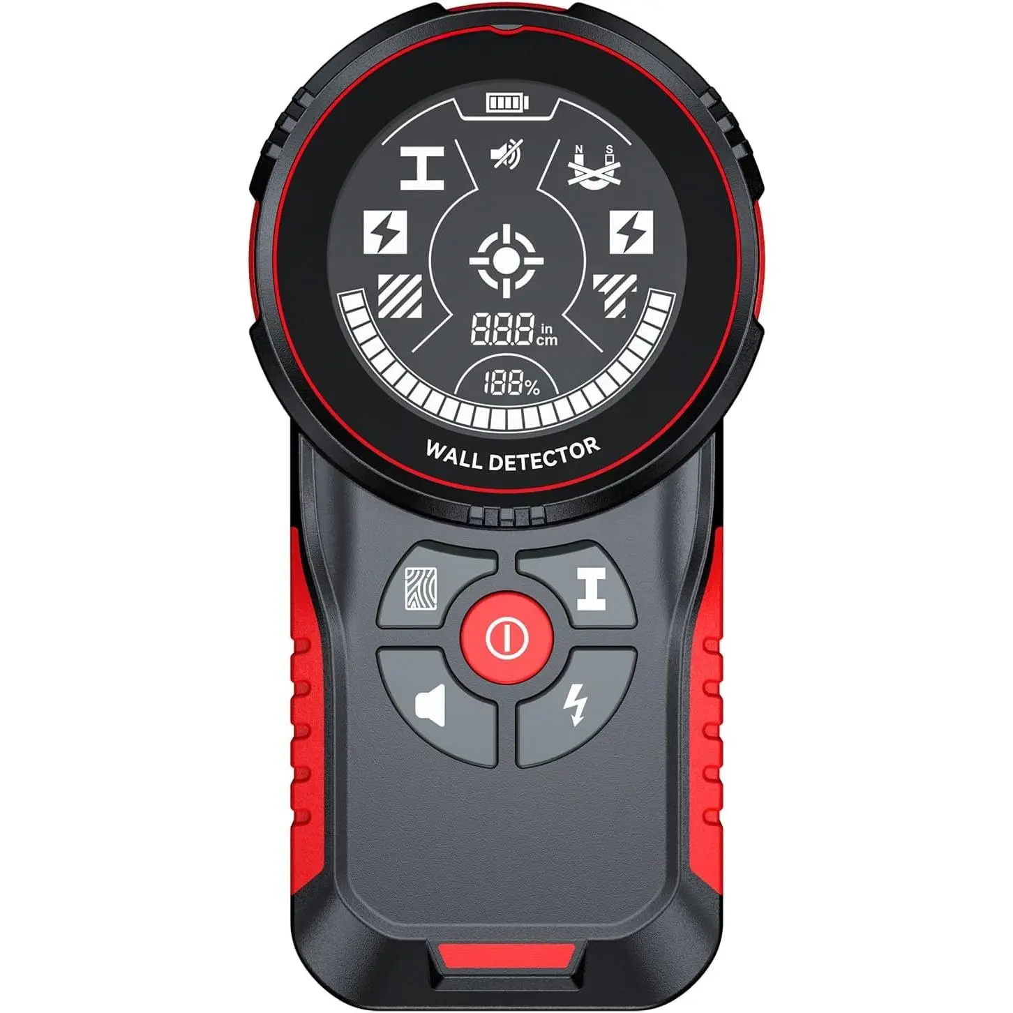 Stud Finder Wall Scanner - Rechargeable Stud Finder Tool | with  Sensor,  LCD Display & Audio ,  Stud Detector for Metal  AC Live Wire Studs Joist Water Pipe