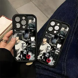 Death N0te Anime Phone Case Featuring L & Ryuk|Gift For Fan|For iPhone 17 Pro Max 16 15 14 13 12 11 Protection Smartphone