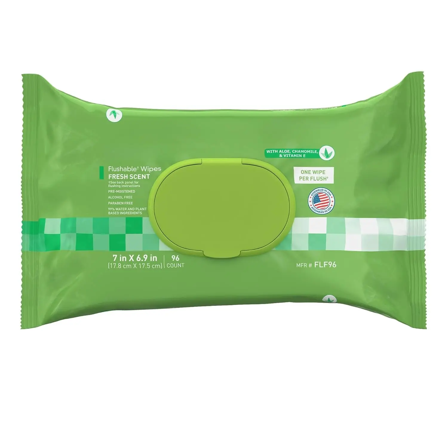 Flushable Adult Wet Wipes, Scented, 96 Wipes (1 Pack of 96) | -Based Cleansing Wipes, Scented, Gentle  , -Based Adult Cleansing Wipes
