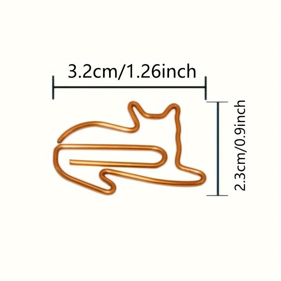 Cute Cat Design Paper Clip, 30/60pcs Colorful Mini Paper Clip, Fun Desk Accessories for Cat Lovers, Perfect for Organizing Papers, Marking Pages, Multifunctional Stationery, Paperclips