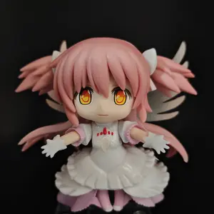 Q Version Magical Girl Madoka Magica Anime Model Desktop Decoration, Cute Cartoon Figure Collectible Gift for Fans