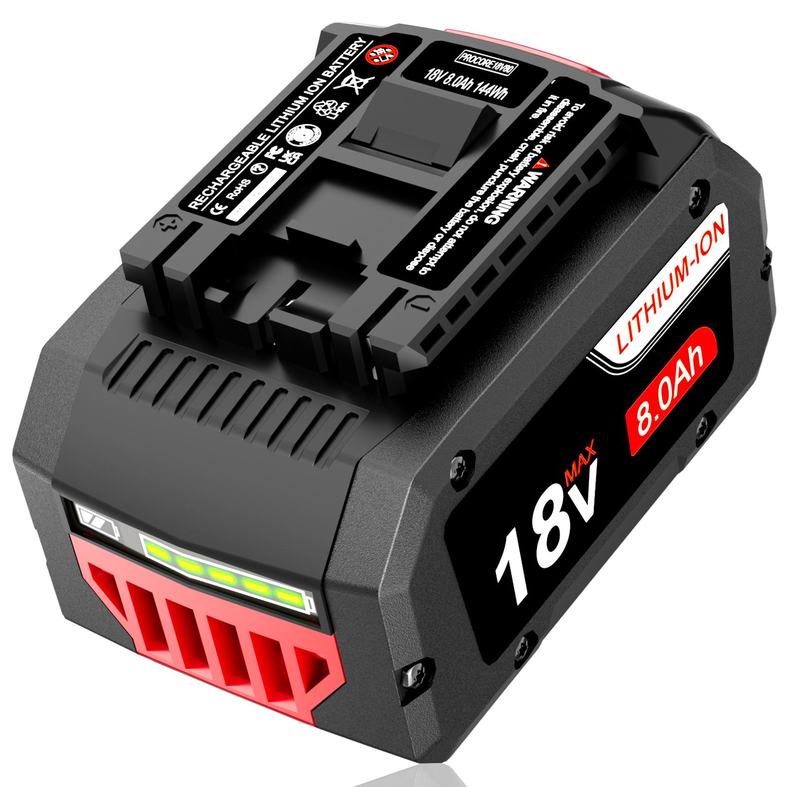 New 8.0Ah For Bosch 18V Li-Ion Battery BAT620 BAT609 Professional GBA 3165140791649