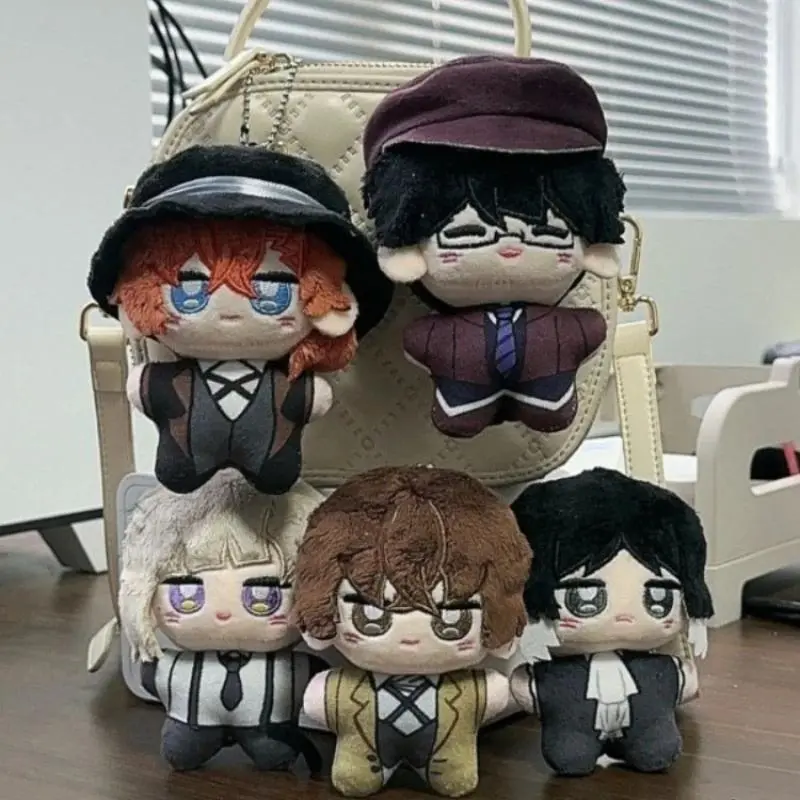 2026 new hot item Anime Kawaii Bungou Stray Dogs Plush Keychain Dazai Osamu Nakahara Chuuya Soft Stuffed Toys Birthday Gift 10cm Anime Plush