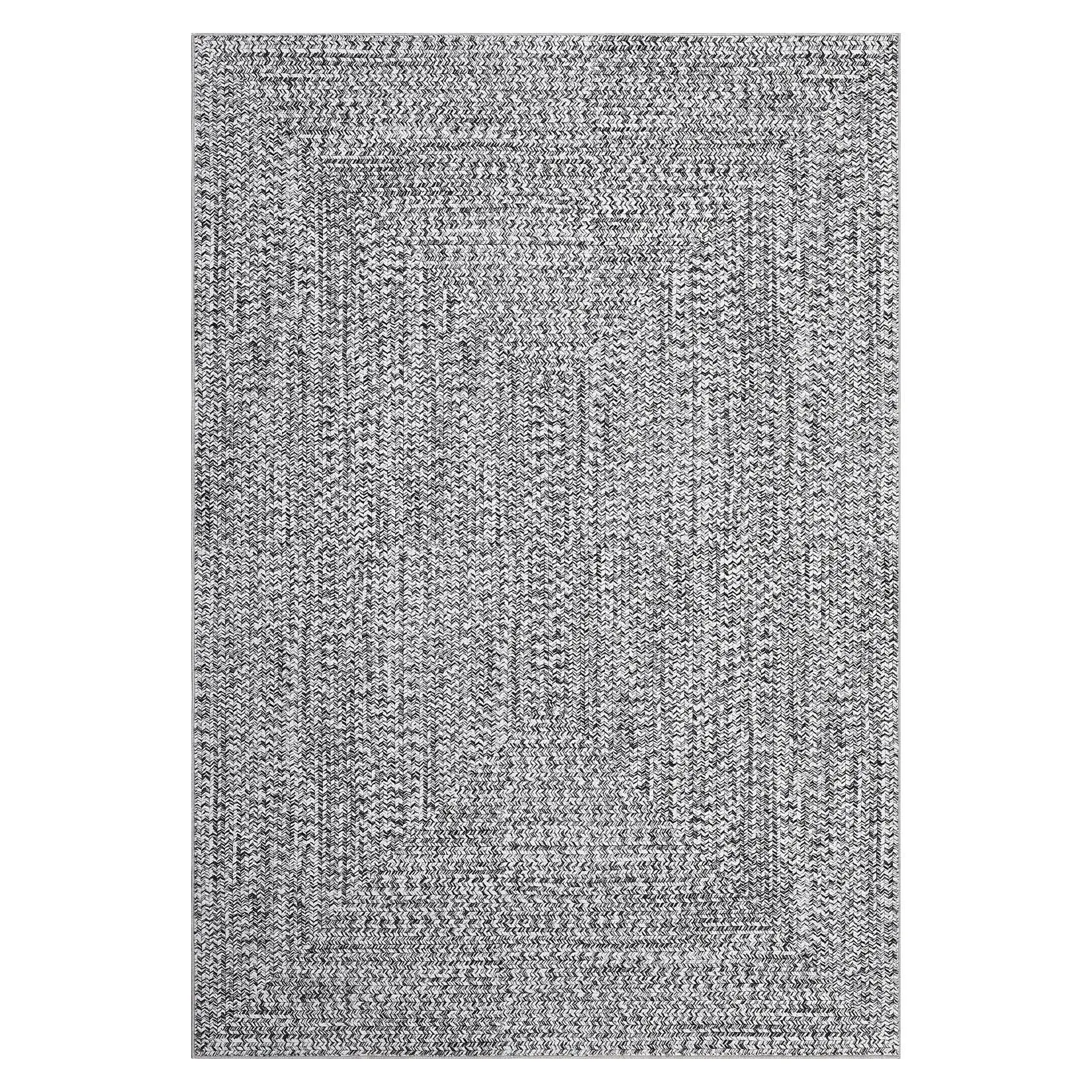 GARVEE 6x4 ft Polyester Fiber Slip-Proof Area Rug, High-Traffic Low-Pile Stain-Proof Solid Grey Rectangular Modern Machine-Washable Rug for Living Room, Bedroom, Slip-Proof Area Rugs, Indoor Area Rug, Modern Floor Rug, Rectangular Soft Rug
