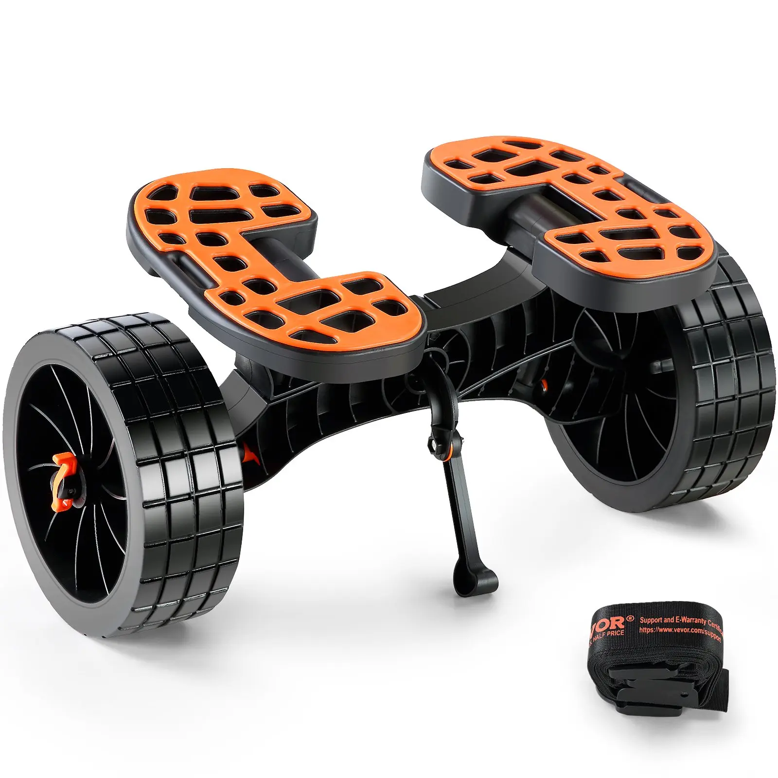 【Summerfinds】VEVOR Heavy Duty Kayak Cart, 320lbs Load Capacity, Detachable Canoe Trolley Cart with 10'' Solid Tires, Adjustable Brackets Nonslip Support Foot, for Kayaks Canoes Paddleboards Float Mats Jon Boats