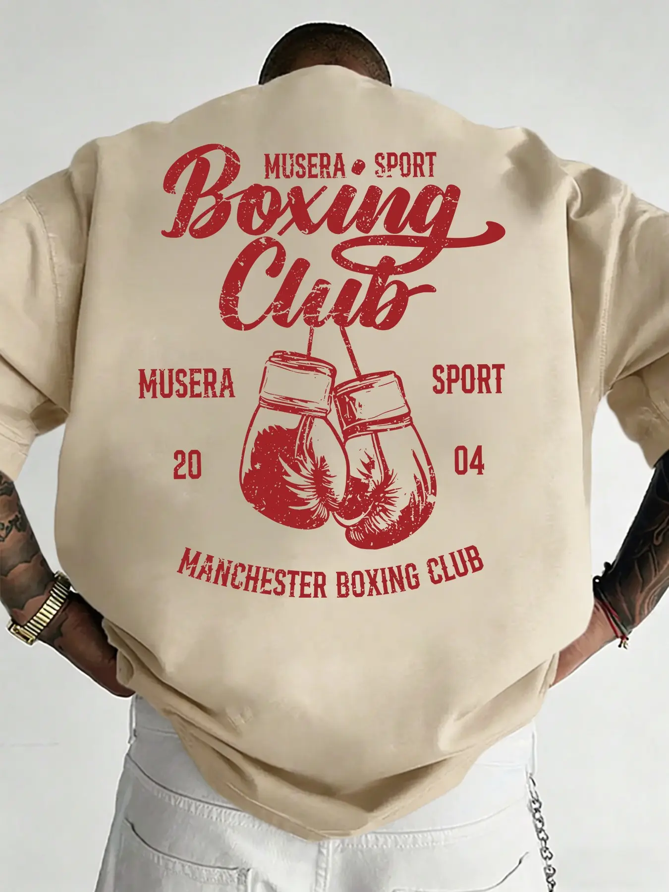 Vintage Boxing Club Graphic T-Shirt, Unisex Short Sleeve, Breathable Fitted Tee, Casual Streetwear, Ideal for Fitness and Travel