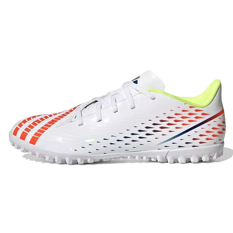 adidas Predator Edge.4 Round Toe Lace-Up TF (Rubber Studs) Hard Ground Artificial Grass Ultra-Fiber Non-Slip Wear-Resistant Soccer Shoes GV8526