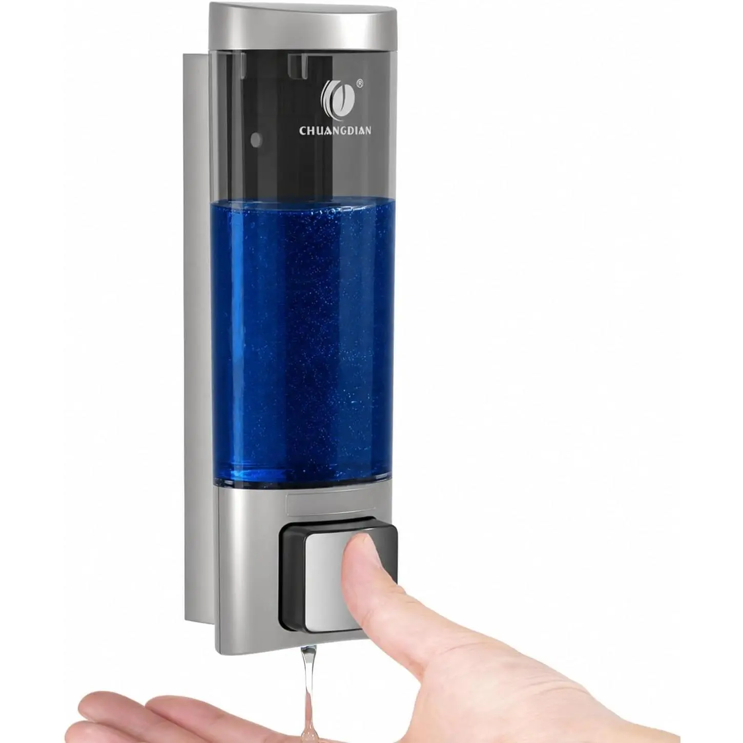 Manual Soap Dispenser Wall Mount, 6.76oz/200ml, No Drill, with Key,  | Shampoo Conditioner  Wash Dispenser, Leak-Proof, Refillable,  Kitchen Guest Bathroom Washroom Laundry Room Garage RV