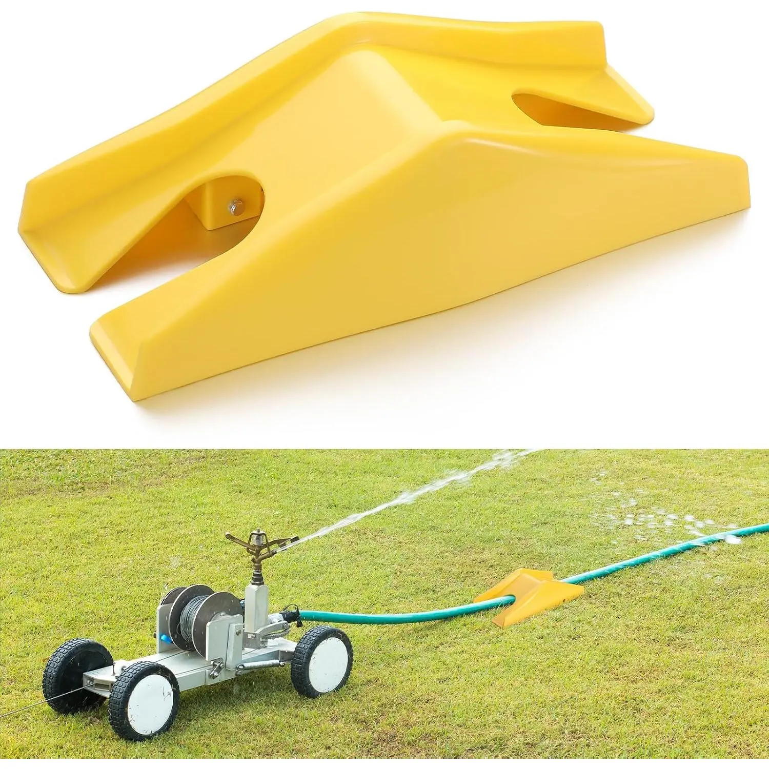 Mobile 2-Speed Traveling Tractor Sprinkler, Assembled Garden Watering System for Lawn and Yard Irrigation (Home Improvement Garden Supplies), Two Speeds