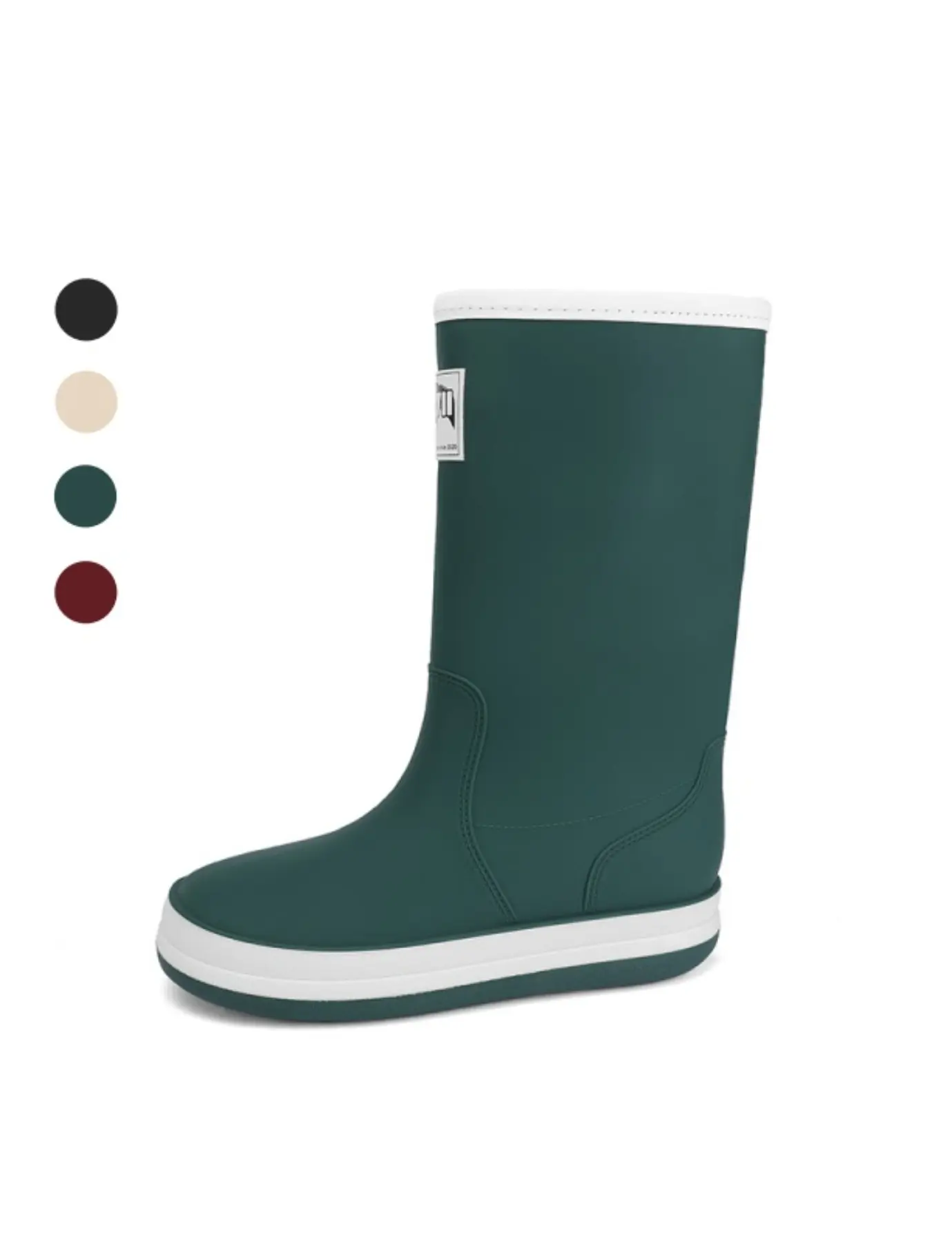 Lightweight soft rubber rain boots, splash-proof drawstring cuff, cushioned sole for daily errands and walks, Print boots