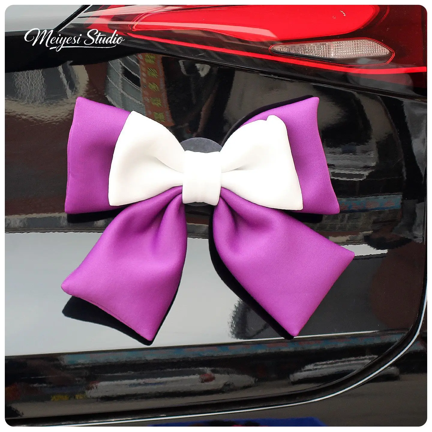 Purple and White Color Matching - [Large] Bow/Visc