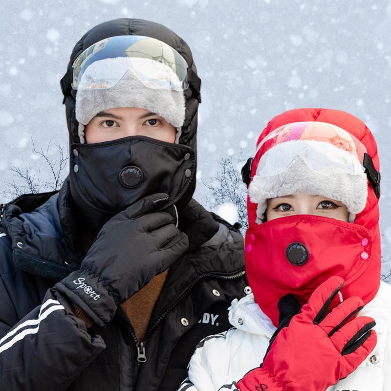 Men's & Women's Winter Cycling Hat  Windproof & Warm Velvet Lined Hat  Cold-Proof, Anti-Drop, Ear Protection for Autumn & Winter Outdoor Activities