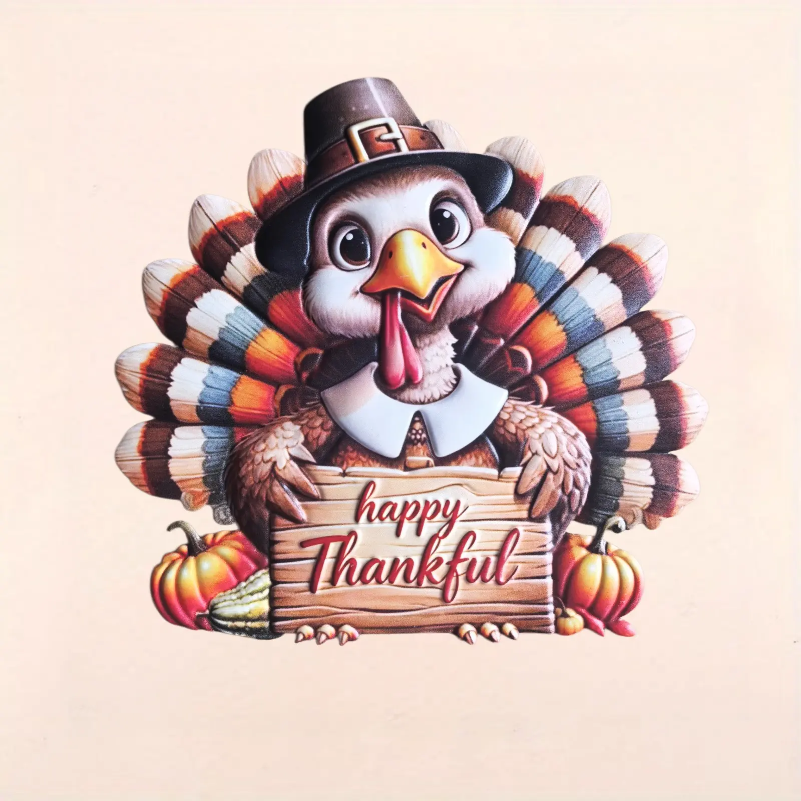 Thanksgiving Metal Turkey Wall Door Hanging Decor, Pumpkin Element, Gratitude Text Sign, Fall Festival Decoration, Home Gift Idea