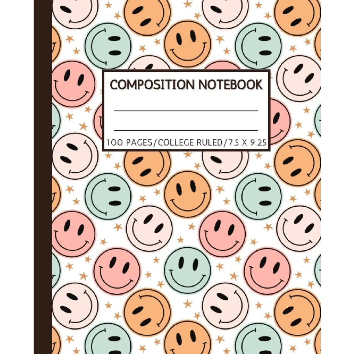 Composition Notebook College Ruled: Pastel Retro Happy  Aesthetic |  To School Supplies For High School Students - Paperback